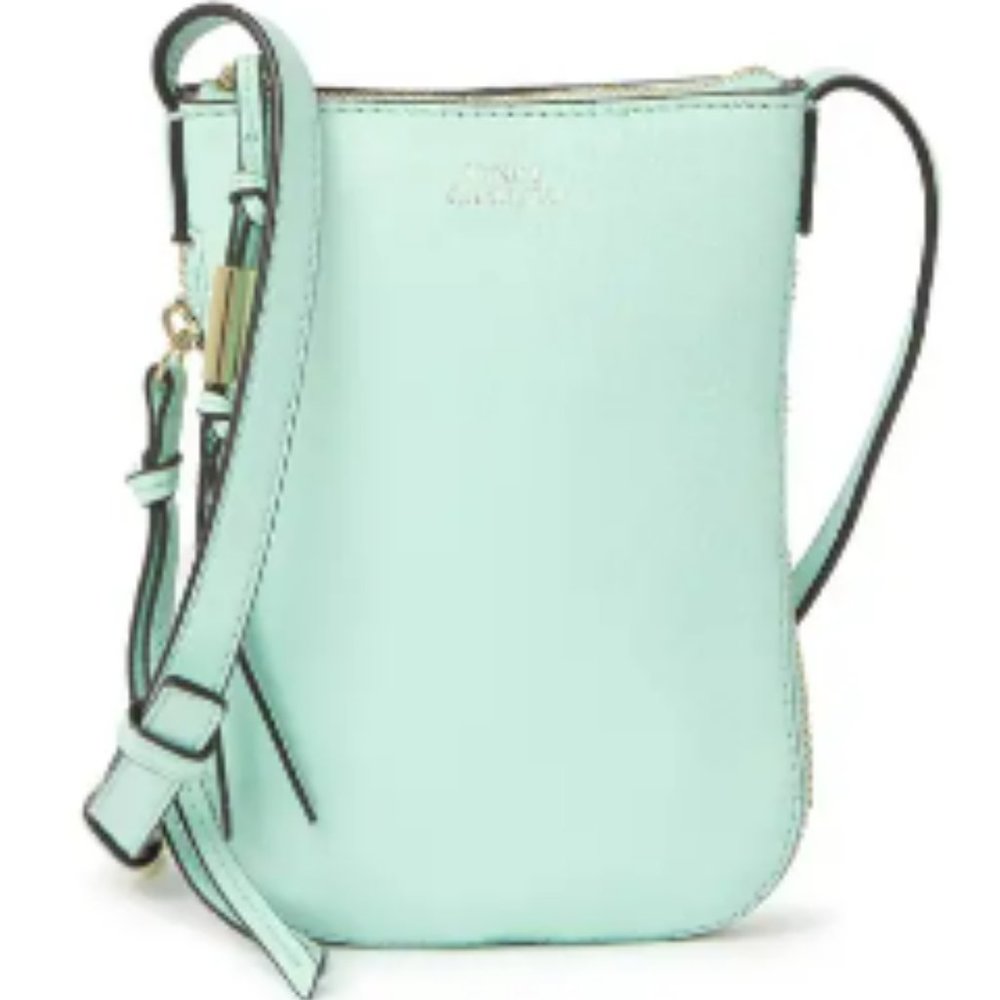 Vince Camuto Kenzy Leather Phone Crossbody Bag - Neo Mint